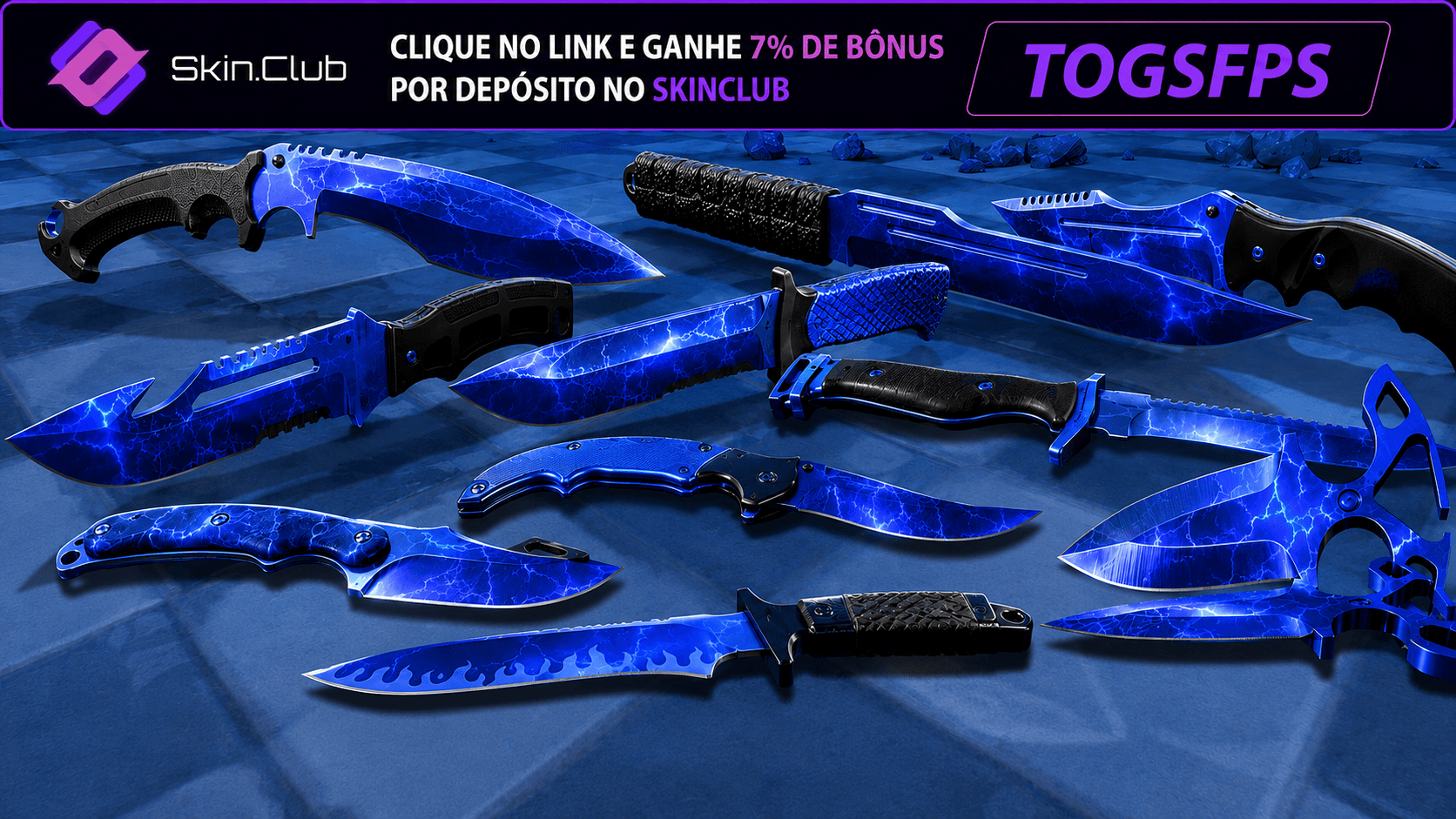 Sorteio 5 facas SkinClub